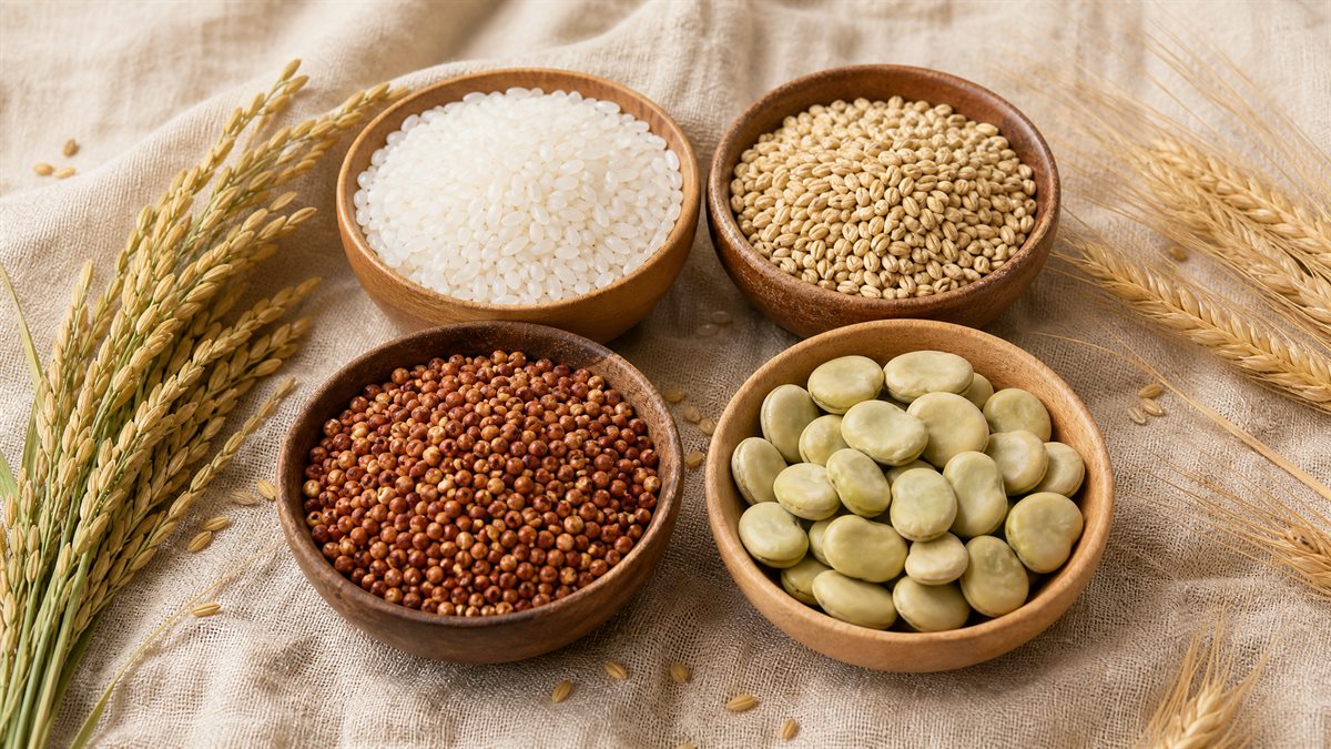 大米、大麦、高粱与蚕豆等纯粮原材